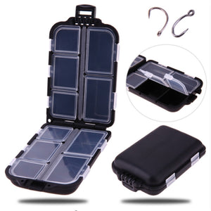 Fishing Tackle Boxes Transparent Plastic Fishing Lure Bait Hook Storage Case Tackle Box With 10 Compartments Fishing Accessories