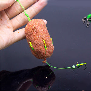 4pcs/box High Carbon Fishing Hooks Fishing Tackle Steel Carp Spherical Feeder Bomb Proof Hanging Explosion Hook Tool Big Spring