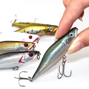 Walk Fishing 1Pcs 7cm 7.2g Popper Fishing Lures 3D Eyes Bait Crankbait Wobblers Isca Poper Pesca Japan fishing tackle