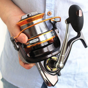 Double Brake Design Carp Fishing Reel Super Strong Carp Fishing Feeder Spinning Reel Spinning Wheel Type Fishing Wheels Casting