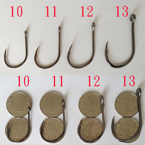 10pcs Iron plate hook heavy tuna iron plate hook Sturgeon herring hook Big fish hook Fishing tool accessories