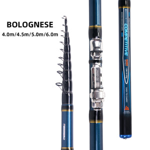 MIFINE COMPETITIVE Telescopic Bolo Fishing Rod 4.0 4.5 5.0 6.0m Travel Highcarbon Spinning Casting float fishing 10-30G pole rod