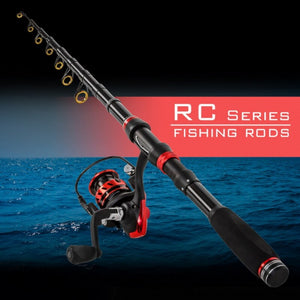 Portable Travel Sea Fishing Pole High Quality Carbon Fiber Spinning Fishing Rod 1.8m/2.1/2.4m/2.7m/3.0m Telescopic Fishing Rods