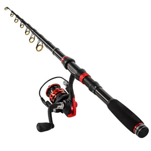Portable Travel Sea Fishing Pole High Quality Carbon Fiber Spinning Fishing Rod 1.8m/2.1/2.4m/2.7m/3.0m Telescopic Fishing Rods