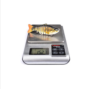 1pcs/Winter fishing gear Bionic Multi-section Swim hard bait10cm/15.5g Artificial Wobbler Rotating Trolling pike carp crank lure