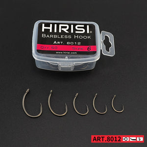 100pcs Teflon Coating High Carbon Stainless Steel Barbless Hooks 8012 Fishing Hook Fishing Tool Accessories