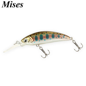 Mises 5cm 5g Eleven Colors Small Size Long Shot Diving Bionic Minnow Lure Artificial Hard Bait Professional Weever Fishing Lure