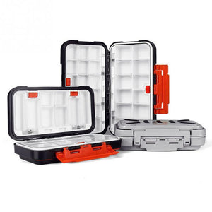 Outdoor Fishing Tool Storage Box Double Waterproof Portable Mini Fishing Box Bait Hook Space Bean Fishing Gadget Storage Box