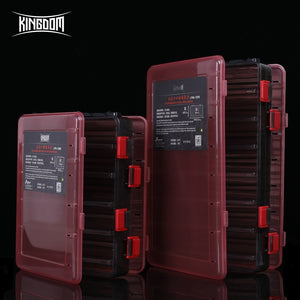 Kingdom 2019 Fishing Lure Tackle Box 1216 Compartments Plastic Fishing Accessories Storage Case Double Sided High Strength Boxs