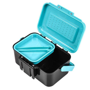 Breathable ABS Plastic Fishing Bait Earthworm Worm Lure Tackle Storage Box