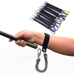 1PC Tactical Retractable Spring Elastic Rope Security Gear Tool Anti-lost Phone Keychain Portable Fishing Lanyards Outdoor Tools