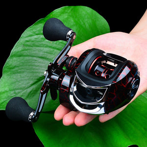 Fishing Baitcasting Reel Spinning 18+1BB 10kg/22LB Drag Super Strong Magnetic Force Speed Ratio 7.1:1 Metal Casting Fishing Reel