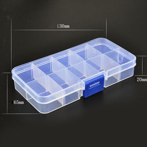 Fishing Lures Boxes 10 Slots Detachable Storage Case Clear Plastic Fishing Lure Hook Tackle Box Fish Organizer Box Accessories