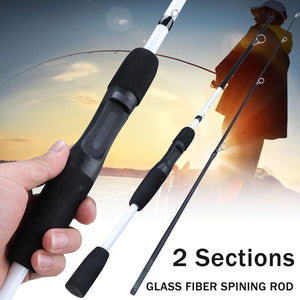 Sougayilang 2 Sections Carbon Fiber Spinning/Casting Fishing Rod Ultralight Weight Fishing Pole Travel Rod Fishing Tackle Pesca