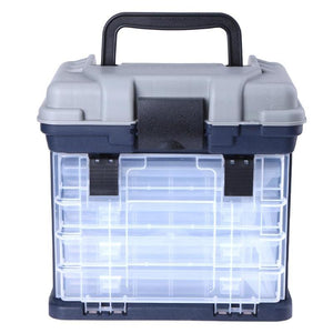 Portable 5 Layer Fishing box Large-Capacity Fish Lures Container Box Durable Fishing Tackle Storage Case Plastic Case