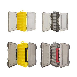 Double Sided Fishing Tackle Box 12 14 Compartments Lure Hook Storage Box