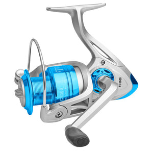 LINNHUE Bobina di Filatura di Pesca FA1000-6000 No Gap Bobina di Metallo Bobina 8KG Pike Nero Oro bobina di Filatura Ad Alta Velocità Bobina pesca