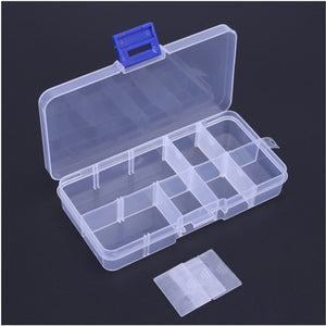 Fishing Tackle Boxes Transparent Plastic Fishing Lure Bait Hook Storage Case Tackle Box With 10 Compartments Fishing Accessories