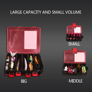 Kingdom 2019 Fishing Lure Tackle Box 1216 Compartments Plastic Fishing Accessories Storage Case Double Sided High Strength Boxs