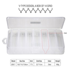 DONQL Fishing Box for Baits Double Sided Plastic Lure Boxes Fly Fishing Tackle Storage Box Supplies Accessories High Strength