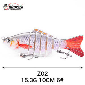 10cm 15.2g Wobblers Pike Fishing Lures Artificial Multi Jointed Sections Artificial Hard Bait Trolling Pike Carp Fishing Tools