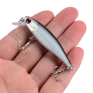 Peche 6.5cm 4.5g Fishing Lure Minnow Lure 3D Eyes Plastic Hard Bait Pesca Isca Artificial Jig Wobblers Crankbait Fishing 1pcs
