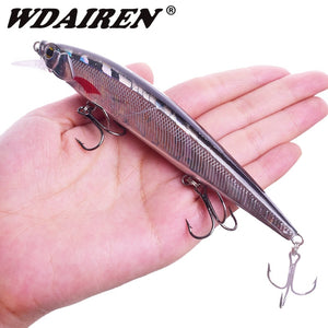 WDAIREN Minnow sinking Fishing Lure 14cm 18.5g Artificial Hard Bait Bass Wobblers Lures Crankbait Pike 3D Eyes Fish Bait