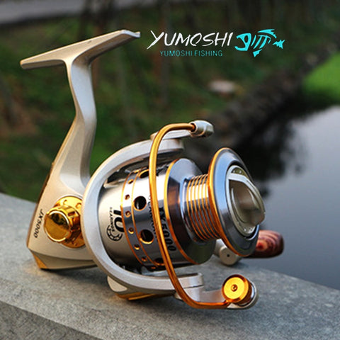 New Metal Spinning Fishing Reel 10BB 5.5:1 Fishing tackle Pesca Carrete Spinnning Reel Feeder Carp Fishing Wheel 1000-7000 JX