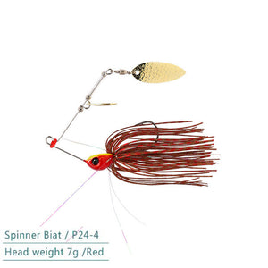 1pcs TSURINOYA brand 7g/10g Spinner Bait with Brass Fishing Spoon Lure Metal Jig Jigging lure Swimbait Spinnerbait