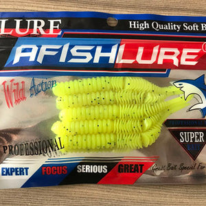 5pcs/lot Soft Lure 100mm 4.5g Plastic Maggot Fishing Bait Esfishing Worms Bass Fishing Lure Artificial Bait Silicone Baits