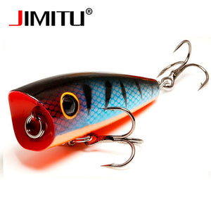 JIMITU Topwater Popper 6cm 7.7g carp fishing minnow crankbait pike lure whopper plopper leurre peche mer artificial bait Tackle