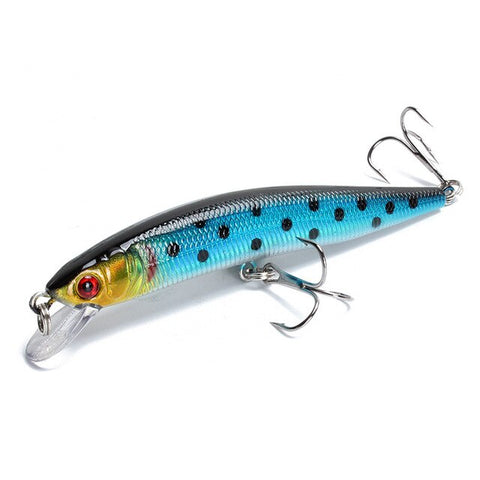 1pcs/lot Fishing Lure 3D Eyes Floating Minnow Aritificial Laser Wobblers Crankbait Hard Plastic Fishing tackle 6# Hook Pesca