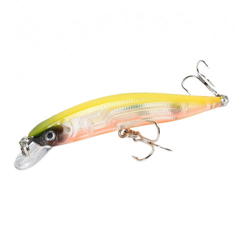 1pcs/lot Fishing Lure 3D Eyes Floating Minnow Aritificial Laser Wobblers Crankbait Hard Plastic Fishing tackle 6# Hook Pesca