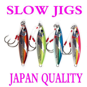 New Arrival Japan Quality Slow Jigging Lures Lead Fish With Double Hooks 40/60/80/100G Slow Jigs Saltwater Fishing Lure