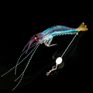 5pcs/lot Luminous Shrimp Soft Lure Artificial Silicone Bait With Hooks Swivels Lures set Anzois Sabiki Rigs Fishing Tackle