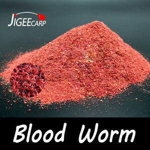 JIGEECARP 1Bag 40g Blood Worm Flavor Additive Red Worm Powder Carp/CatFishing Feeder Bait Boillie Making Material Groundbait