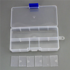 Bait Organizer Box Fishing Lures Case Tackle Storage Fisher Gear Bulk New Outdoor 15 Slots Adjustable Plastic Fishing Box Lure H