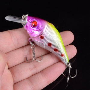 1pcs 7.5cm 10.2g Hard VIB Lures Fishing Minnow Bait Treble Hooks Sinking Crankbait Wobblers Fishing Tackle 3D Eyes