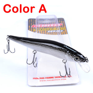 PROBEROS Minnow Fishing Lures Wobbler Crankbaits ABS Artificial Hard Baits For Bass Fishing Tackle With Hooks 3D Printing Pesca
