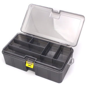 Double Layers Thickened Size Plastic Lure Fishing Box for Fishing Bait Tools Accessories Fishing Tackle Storage Box 21x12x6.5cm