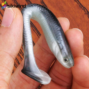 5pcs Fishing Lures 9.5cm 5g T tail Soft Bait Artificial Silicone Fishing Soft Lure Jiging Spiral Worms Fishing Accessories