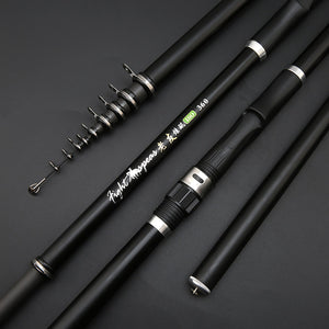 2019 Portable Rock 2.4m 3.6m 4.5m 5.4m 6.3m 7.2m Carp rod Telescopic Sea Fishing Rod Spinning rod carbon fiber Ultralight hard