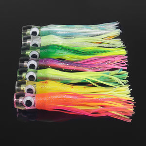 1Pcs Drag Fishing Bait Feather Skirt Sea Fishing Tackle Trolling Squid Skirts Soft Octopus Lures Sea Fishing Tackle