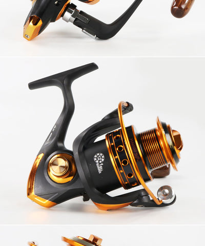 Yumoshi Spinning Fishing Reel 12BB + 1 Bearing Balls 500-9000 Series Metal Coil Spinning Reel Boat Rock Sea Fishing Tackle AX/BX