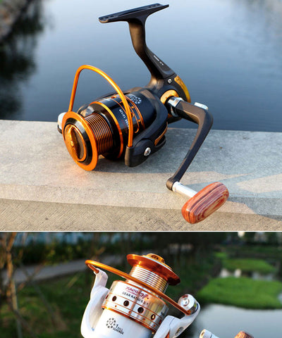 Yumoshi Spinning Fishing Reel 12BB + 1 Bearing Balls 500-9000 Series Metal Coil Spinning Reel Boat Rock Sea Fishing Tackle AX/BX
