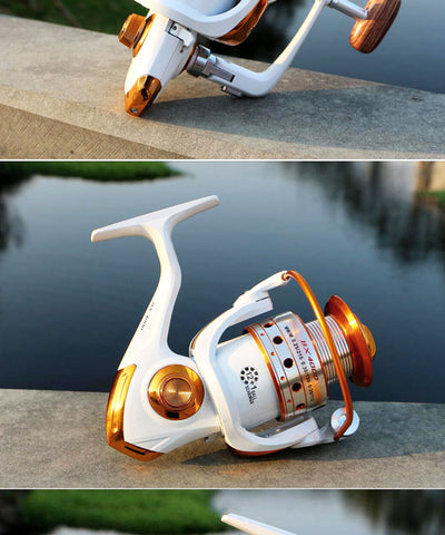 Yumoshi Spinning Fishing Reel 12BB + 1 Bearing Balls 500-9000 Series Metal Coil Spinning Reel Boat Rock Sea Fishing Tackle AX/BX