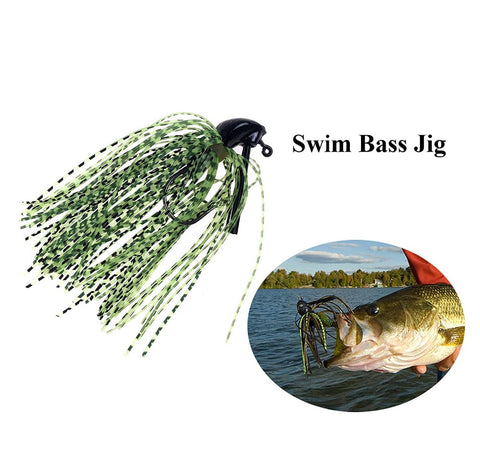 10Pcs/lot Bass Fishing Lures 7g 10g 14g Skirt Rubber Fishing Bait Jig Head Fishing Buzz Lure Pesca