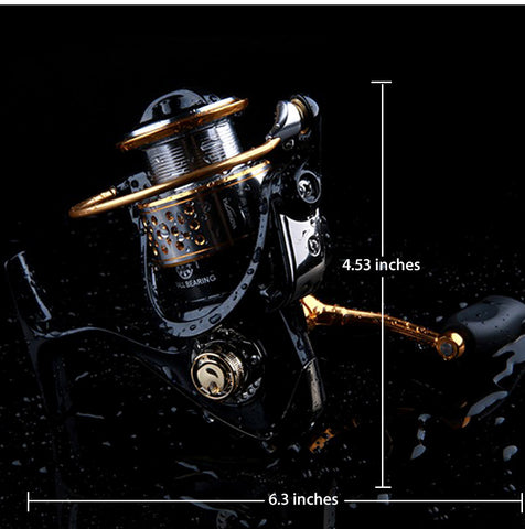 TSURINOYA F2000 5:2:1 Gear Ratio Spinning Fishing Reel for Casting Lure Tackle Line Automatic Folding Handle Fishing Reel YL-21