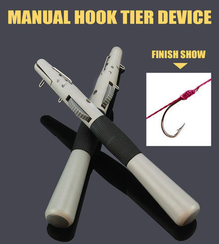 1PCS ABS Tie Hook Device Manually Fish Hook Wire Knotter Line Fishing Tackle Tools Fast Tie Tying Knot Tool