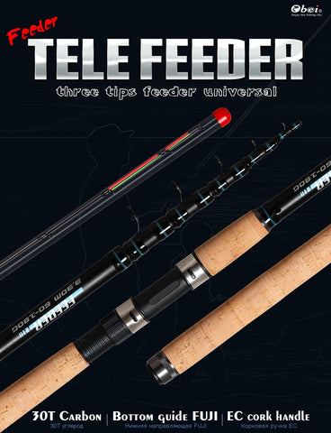 feeder fishing rod tele method feeder portable power telescopic professional high carbon 3.3m 3.6m carp lure weight 60-180g obei